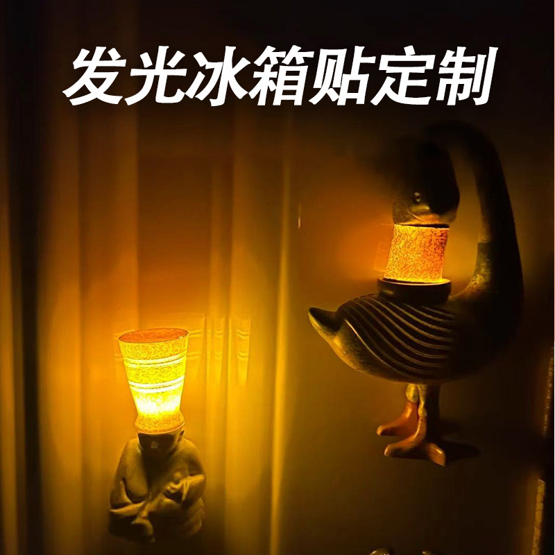 立体发光冰箱贴定制西安钟楼树脂夜灯冰箱贴博物馆文创旅游纪念品