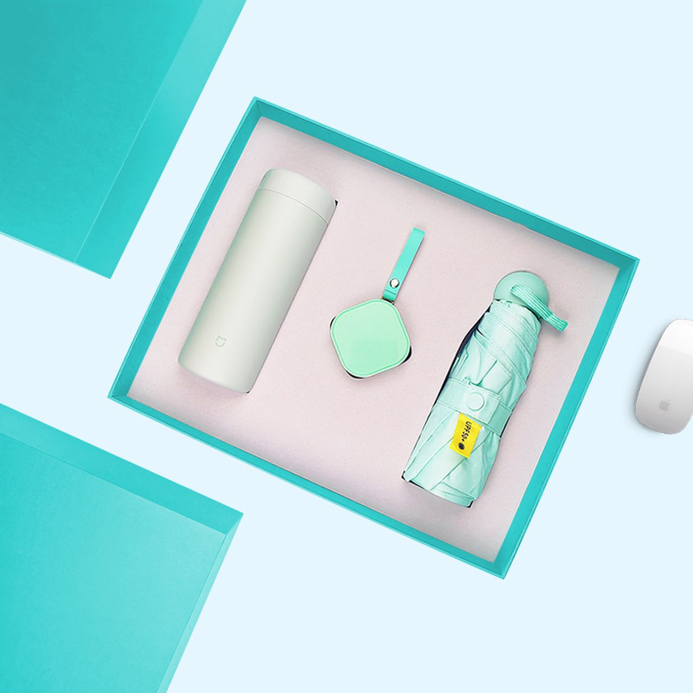 小米xiao&amp;#039;mi商务文创小米保温杯+雨伞+数据线快充