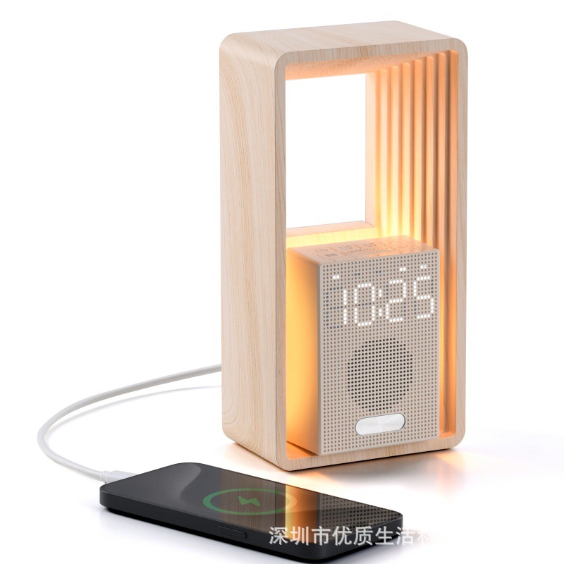 模拟日出唤醒闹钟白噪音睡眠音响小夜灯网红爆款高颜值床头小台灯